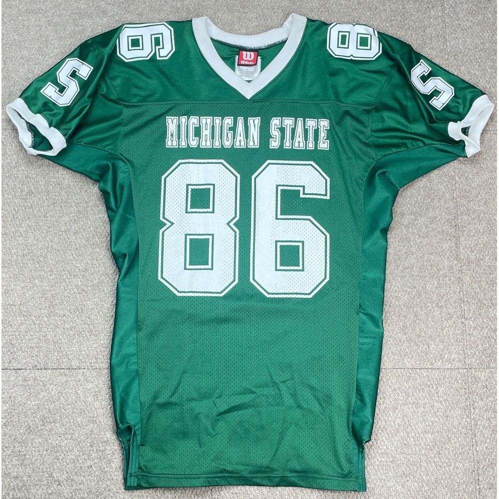 Wilson Michigan State #86 Vintage Football Jersey Made In USA‎ Size 46